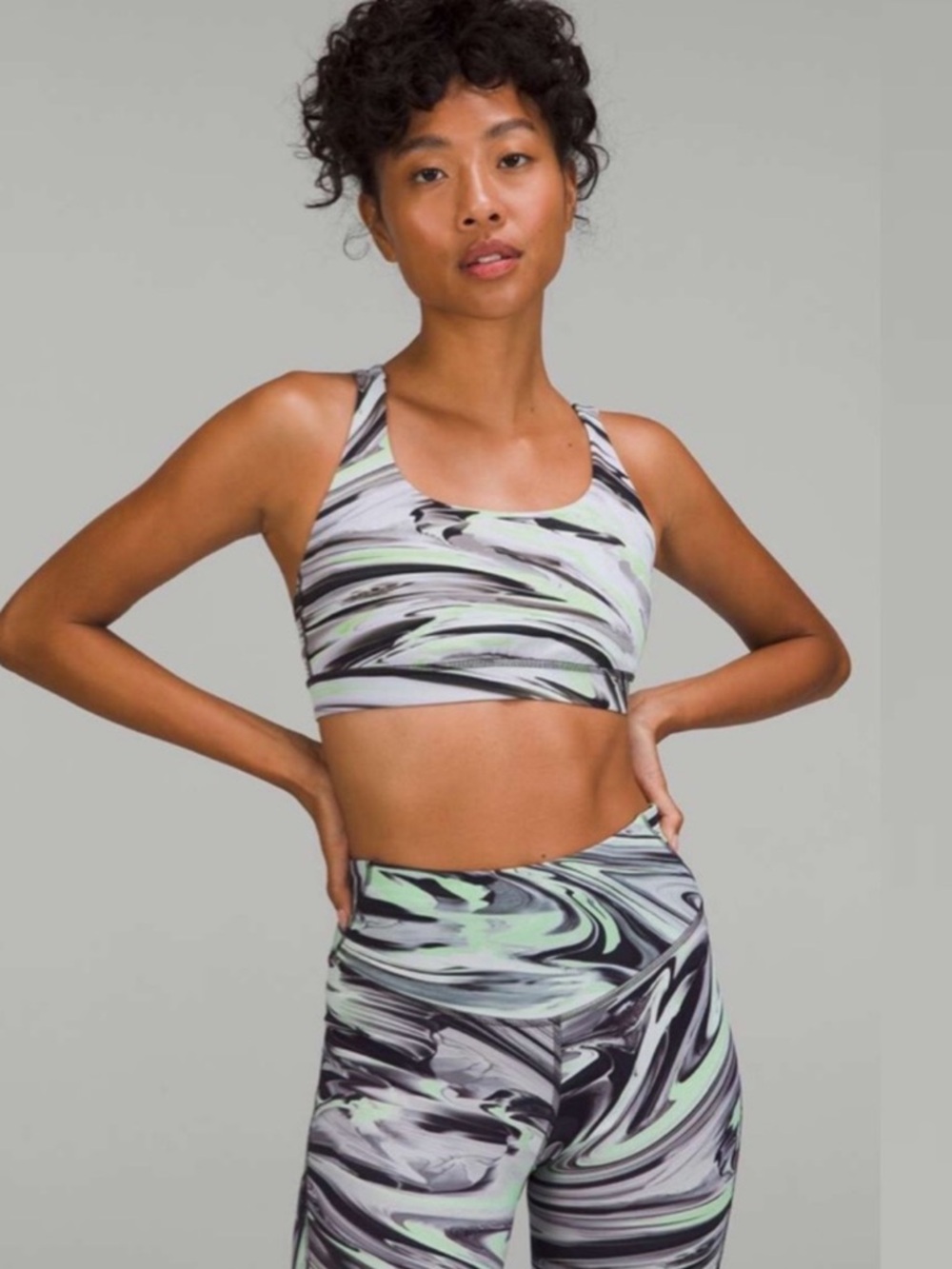 Lululemon Energy Bra *Medium Support Paint Glide Warp Multi